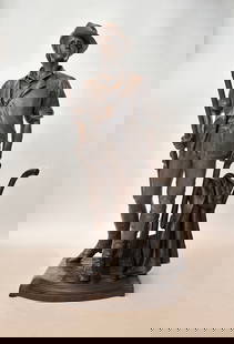 Minute Man, Daniel Chester French: Bronze cast (contemporary) of Daniel Chester French’s maquette for the Minute Man; 86 centimeters high. Inscribed on base, D.C. French Sc / THE CONCORD MINUTE MAN OF 1775. Cast from the artist’s