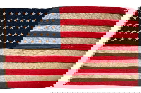 Abraham Lincoln Funeral Train Coffin Flag