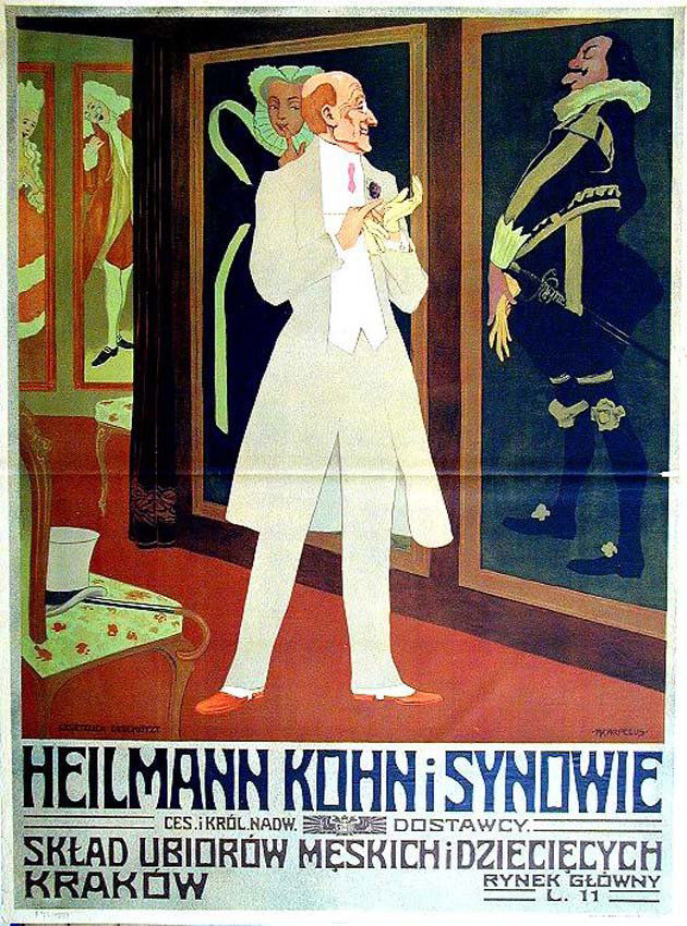 Heilmann Kohn i Synowie: Adolf Karpellus, c. 1908. 48.2 x 35.8 in / 122.4 x 91 cm. Imp. Max Graf, Wien. Cond. A- / P