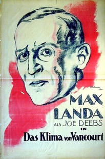 Max Landa: Ludwig Kainer, 1917. 56.6 x 37.3 in / 143.7 x 94.8 cm. Cond. B- / P