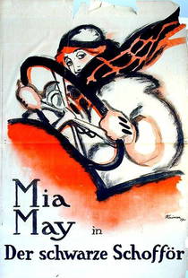 Mia May: Ludwig Kainer, 1917. 56.4 x x37.4 in / 143.2 x 94.9 cm. Cond. R* / LB