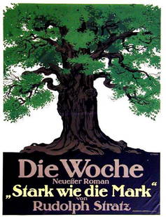 Die Woche: Julius Klinger, 1912. 46.5 x 35.6 in / 118 x 90.5 cm. Imp. Hollerbaum & Schmidt, Cond. A- / P