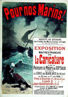 Pour nos Marins!: Jules Chéret, 1888. 48.9 x 34.8 in / 124.3 x 88.5 cm. Imp. Chaix, Paris. Cond. B / P