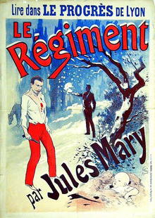 Le Régiment: Jules Chéret, 1890. 48.9 x 34.9 in / 124.3 x 88.7 cm. Imp. Chaix, Paris. Cond. B / P