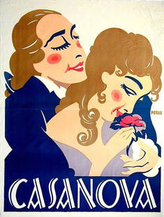 Cassanova: Karl Petau, 1920. 43.1 x 33 in / 109.5 x 83.7 cm. Cond. A- / P