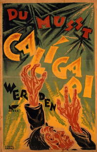 Du Musst Caligari Werden: Otto Ludwig Arpke, Erich Ludwig Stahl, 1919. 55.1 x 37 in / 140 x 93.9 cm. Imp. Decla, Cond. B / JP