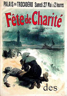 Fête de Charité: Jules Chéret, 1893. 48.8 x 34.3 in / 124 x 87 cm. Paris. Cond. B / JP