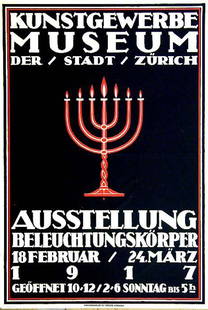 Kunstgewerbe Museum / Ausstellung: Otto Baumberger, 1917. 48.9 x 33.2 in / 124.2 x 84.3 cm. Imp. J. C. Müller, Zürich. Cond. A / P