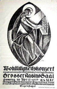Wohltätigkeitskonzert / Grosser Kasinosaal: Linck, 1917. 40.7 x 26.4 in / 103.3 x 67 cm. Imp. Kümmerly & Frey, Bern. Cond. A- / P