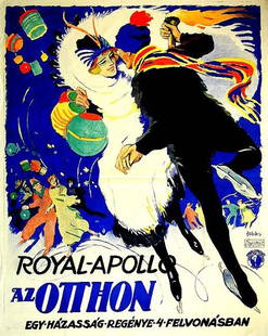Royal-Apllo / Az Otthon: Imre Földes, 1912. 49.7 x 37.6 in / 126.2 x 95.4 cm. Imp. Seidner, Budapest. Cond. A / P