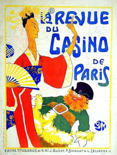 La Revue du Casino de Paris: SEM (Georges Goursat), c. 1905. 30.9 x 23.5 in / 78.6 x 59.7 cm. Imp. Sem , Paris. Cond. B- / LB