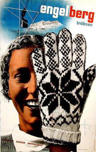 Engelberg: Herbert Matter, c. 1934. 40.2 x 25.3 in / 102.2 x 64.2 cm. Imp. A. Trüb & Cie., Cond. A / P