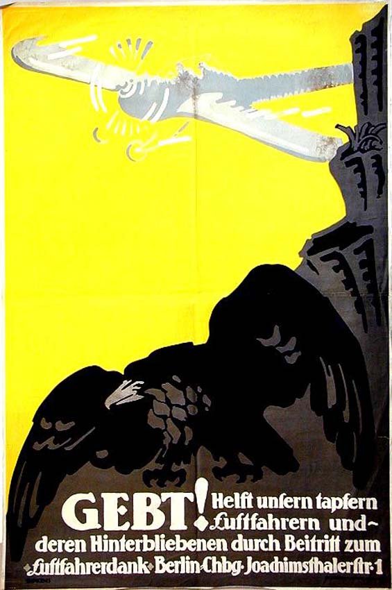Gebt!: Julius Gipkens, 1914. 55.5 x 37 in / 141 x 94 cm. Imp. Hollerbaum & Schmidt, Berlin. Cond. A- / LB