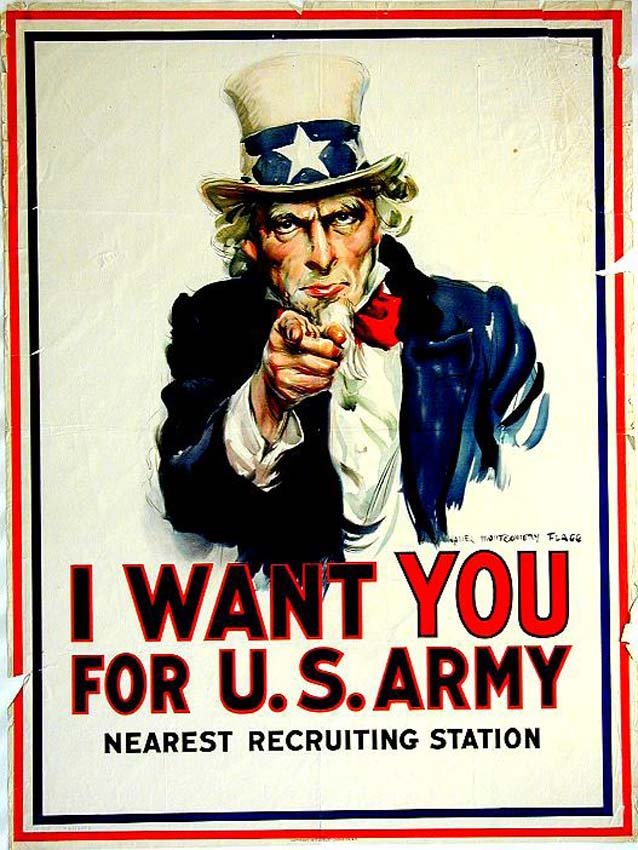 I Want You for U.S. Army: James Montgomery Flagg, 1917. 40.2 x 30 in / 102 x 76.2 cm. Imp. Lesly - Jugde, Cond. R* / LB