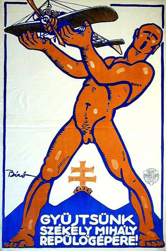 Gyüjtsünk: Mihály Biró, 1912. 37.4 x 24.7 in / 94.9 x 62.7 cm. Imp. Lipót Lengyel, Budapest. Cond. A- / LB