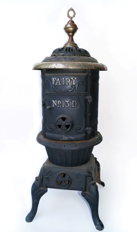Cast Iron Fairy Wood Stove: Number 13D 43"H. 16"W