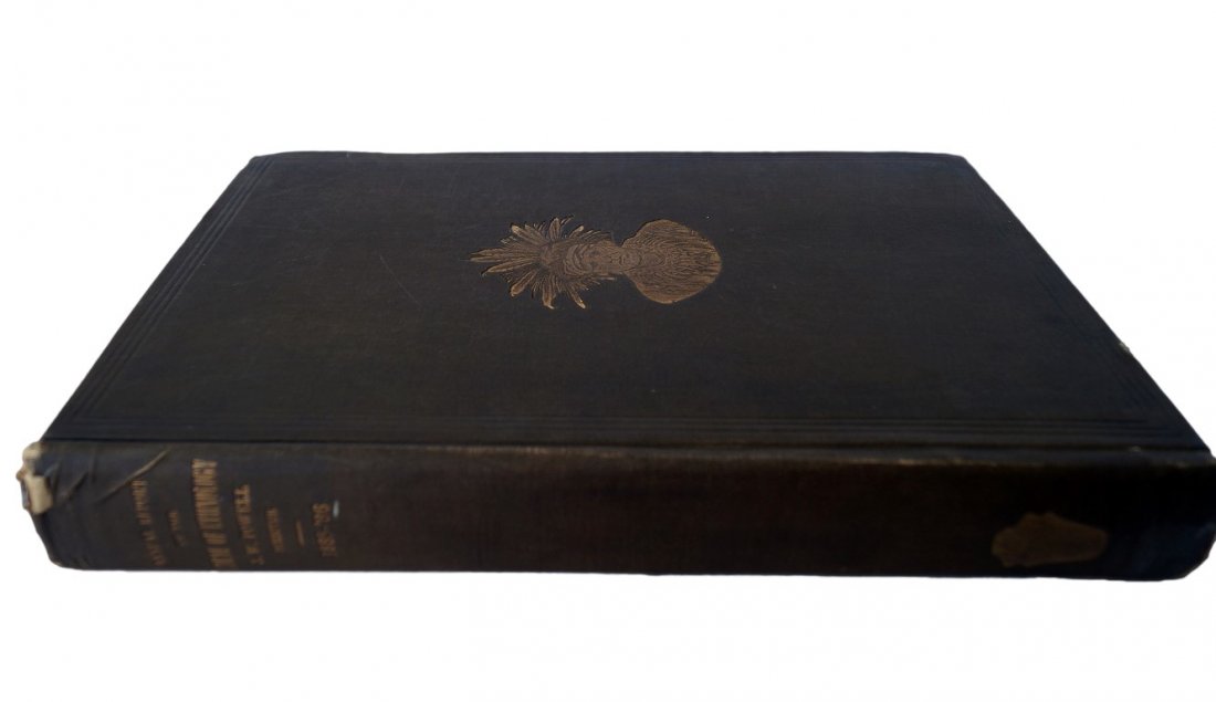 7th Annual Report Bureau of Ethnology: Powell. John Wesley. 7th Annual Report of Burea of Ethnology with large folding map of Indian Tribes in North America