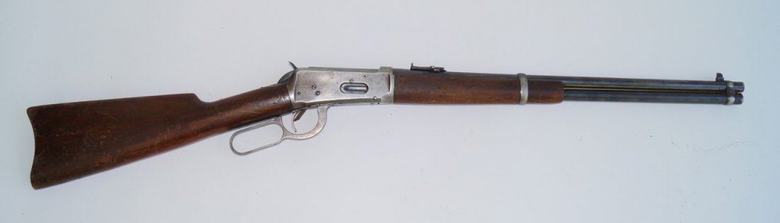 Winchester 1894 Rifle: Calibre 30 W. C. F. Saddle ring carbine. Year of manufacture: 1917. All original Very good condition.