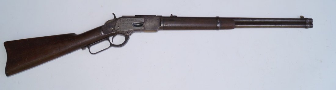 Winchester 1873 Saddle Ring Carbine: 44 W. C. F. calibre . Marked Chas. J. Wall Denver, Colorado Colorado Rangers 1883