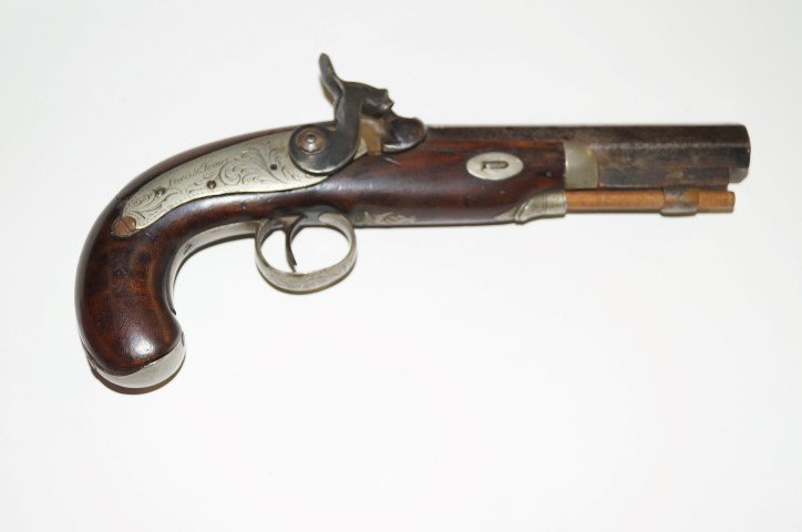 Cap and Ball Pistol John C. Freemont: Lewis & Tomes Illegible word, illegible word Damascus Finest