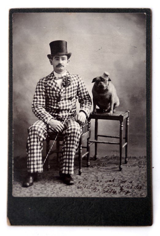 Eddie Foy Signed Photo: By Franchot 518. Shawnee Leavenworth, Kansas. Inscribed in ink to My Pal Doc, Keep those pearly whites smiling. 4" x 6".
