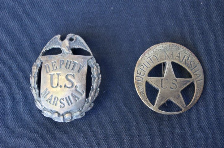 . Deputy Marshall Badges inc. Sterling: Two in the lot, one marked Sterling
