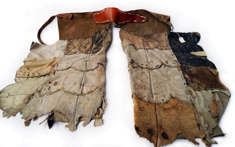 Wyoming Cowboy Chaps Made from Boots: Unusual item to say the least! 34" L.