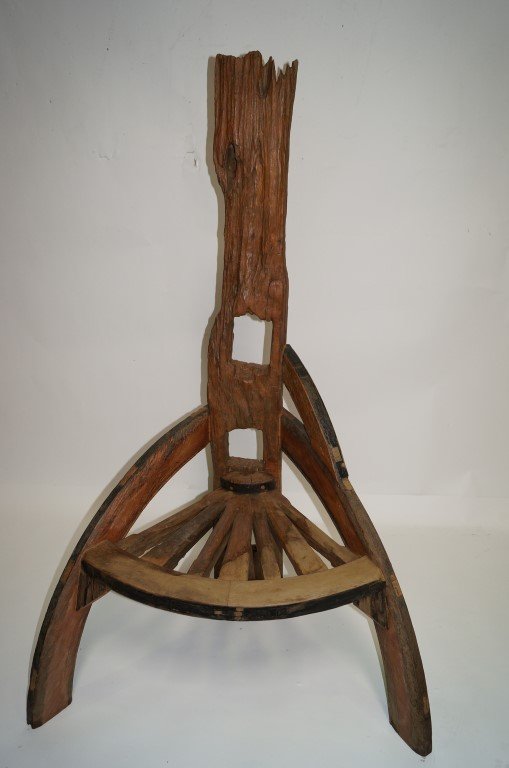 Wagon Wheel Corner Chair: 66"H. 42"W.