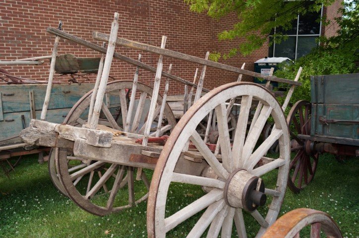 Eary Mexican Hay Cart: Hay cart; 70in. H. x 89in. L. x 56in. W.