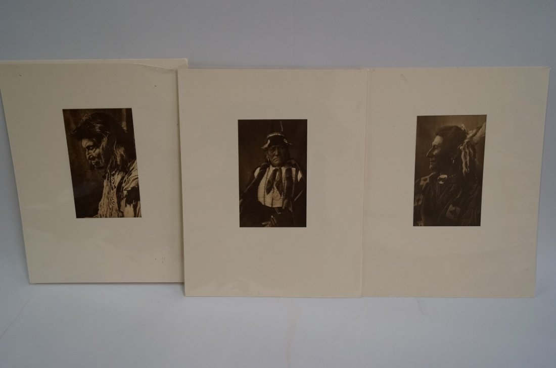 Joseph K Dixon Photogravure (3): From The Vanishing Race 1913. Chief Running Bird; Chief Bear Ghost and Chief Tin Tin Meet La. Three items are included in the lot.