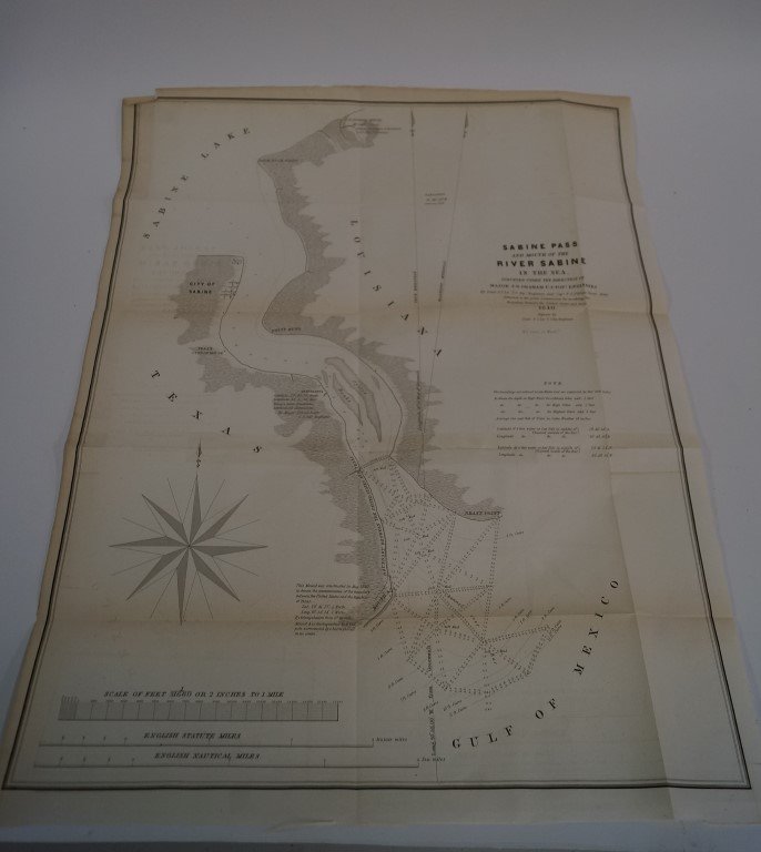 Texas Eastern Boundary Maps (6): Texas Eastern boundary with the United States. U.S. 1840.