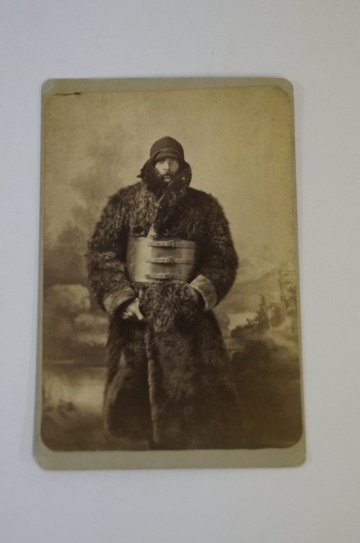 Unusual Cabinet Card Helena M.T.: By Beck with Bowen, Helena, Montana Territory. With back stamp. 4.25x6.5".