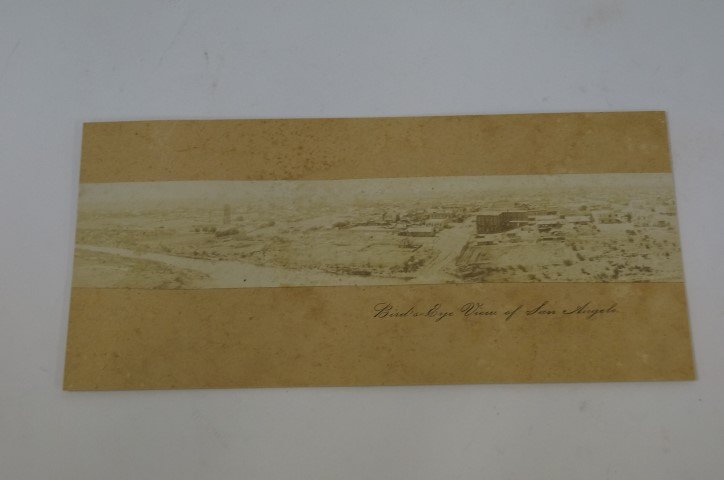 Birds Eye View of San Angelo: Panoramic Photograph " x " on a larger " x " mat