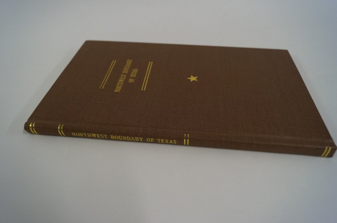 Northwest Boundary of Texas 1902: By Marcus Baker; Dept of the Interiopr Bulletin of the US, geological survey No 194 with a map in the sleve inside back cover. 50 pages, nicely bound with gold lettering.