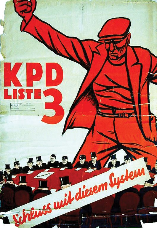 KPD Liste 3: Biró, Mihály, 1932. 35.1 x 24.4 in. / 89.3 x 62 cm. Imp. Neudrag. Cond. B- / P / Corner Missing