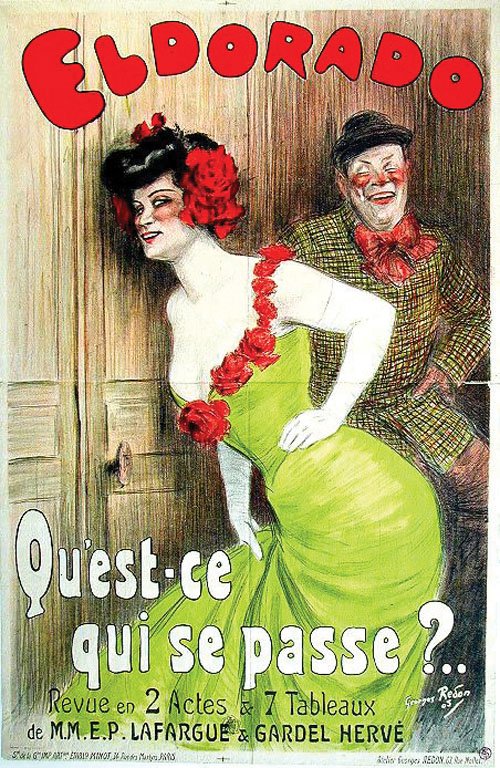 Qu´Est-ce Qui Se Passe?: Redon, Georges, 1905. 46.1 x 29.9 in. / 117.2 x 76 cm. Imp. Minot. Cond. B+ / LB /