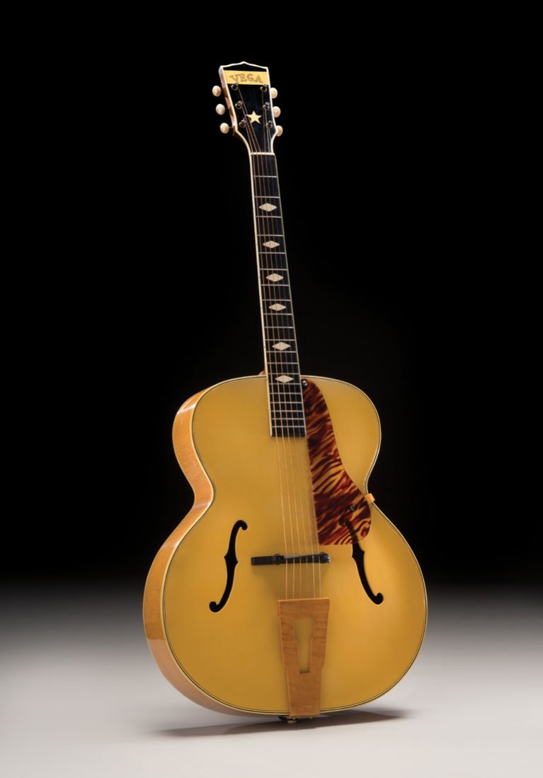 1939 Vega C-66: NO RESERVE. The Vega Company of Boston is best known for its banjos and brass instruments, but the company also manufactured mandolins and guitars. Vega introduced its