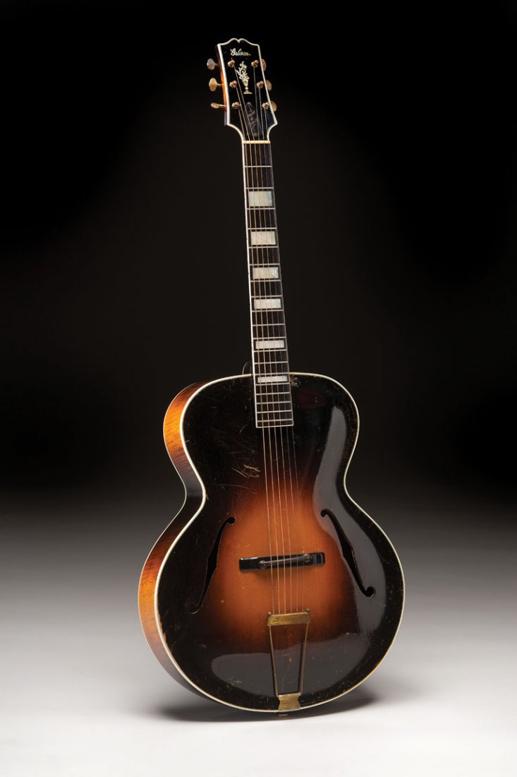 1933 Gibson L-5: NO RESERVE. Here is a 1933 L-5 produced during the last full year when Gibson made the model with a 16-inch body. Previous owner Frank M. Scully had his name engraved