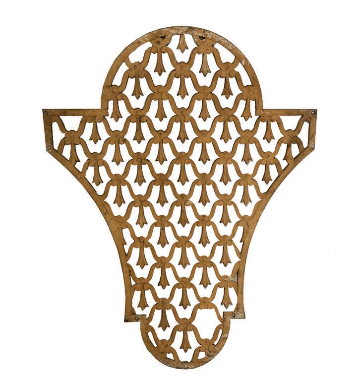 (2) PAIR OF HOTEL MCALPIN CEILING GRILLS, C. 1912: The McAlpin Marine Grill was a beautifully and uniquely-decorated restaurant inside what was the most state-of-the-art and largest hotel in the world. The vaulted ceilings gave the restaurant a subter