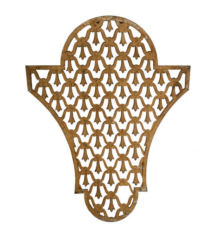 (2) PAIR OF HOTEL MCALPIN CEILING GRILLS, C. 1912: The McAlpin Marine Grill was a beautifully and uniquely-decorated restaurant inside what was the most state-of-the-art and largest hotel in the world. The vaulted ceilings gave the restaurant a subter