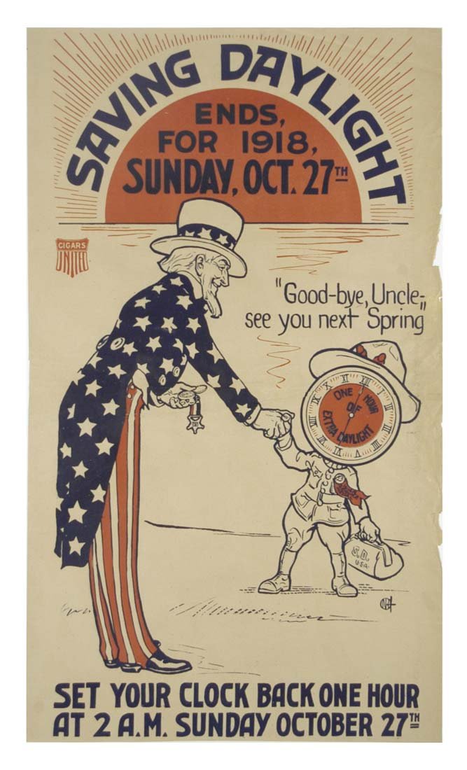 Saving Daylight Ends for 1918, Sunday, Oct. 27th (1 of 1)