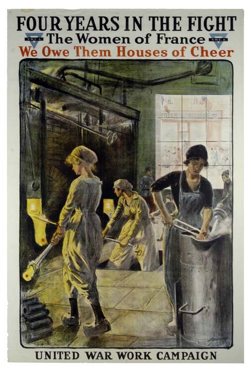 Four Years in the Fight: Lucien Jonas 42"x28" USA BT, OF, ST-BL, SS-TL Col. McCrahon Poster Collection Condition Guide BT- Borders Trimmed C- Creased F- Faded Color OF-