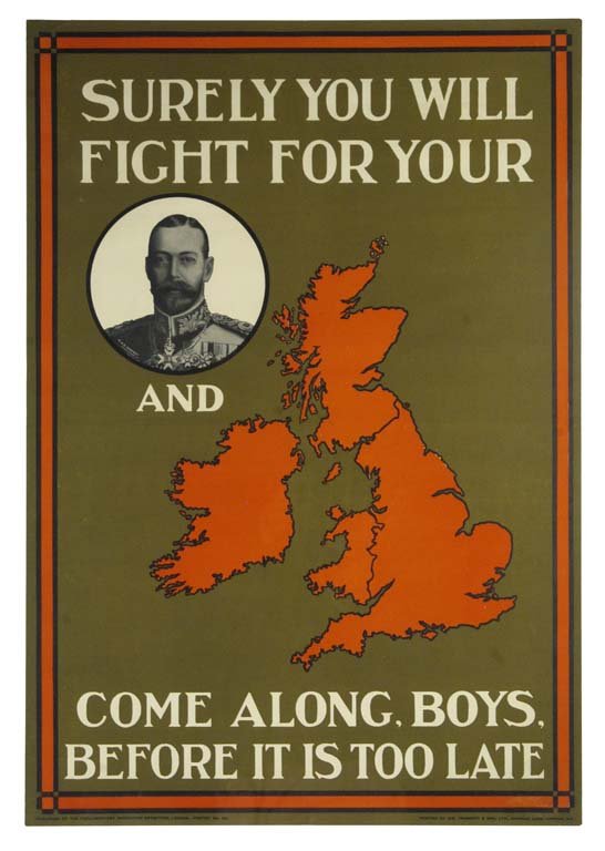 Come Alone, Boys. Before it is Too Late: Jas Truscott & Son Ltd. 29"x20" England BT, OF, C-TL Col. McCrahon Poster Collection Condition Guide BT- Borders Trimmed C- Creased F- Faded Color