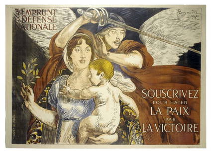 Souscrivez Pour la Victoire: Paul Albert Besnard 31.5"x45" France OF,WR-BL Col. McCrahon Poster Collection Condition Guide BT- Borders Trimmed C- Creased F- Faded Color OF- Original Folds LB-Linen Backed PC- Poster