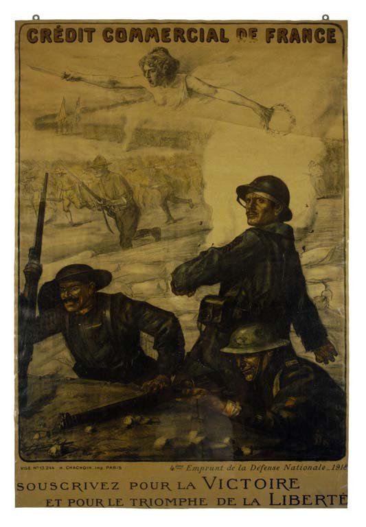 Credit Commercial de France: Lucien Jonas 46"x30.5" France BT,LB,PC Col. McCrahon Poster Collection Condition Guide BT- Borders Trimmed C- Creased F- Faded Color OF- O