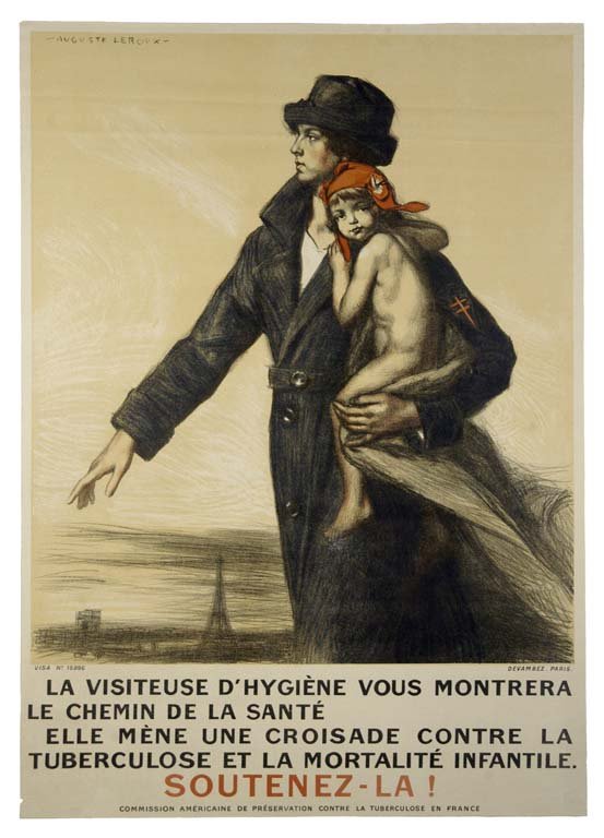 Soutenez La!: Auguste Leroux 30"x21.5" France BT-C-T Col. McCrahon Poster Collection Condition Guide BT- Borders Trimmed C- Creased F- Faded Color OF- O