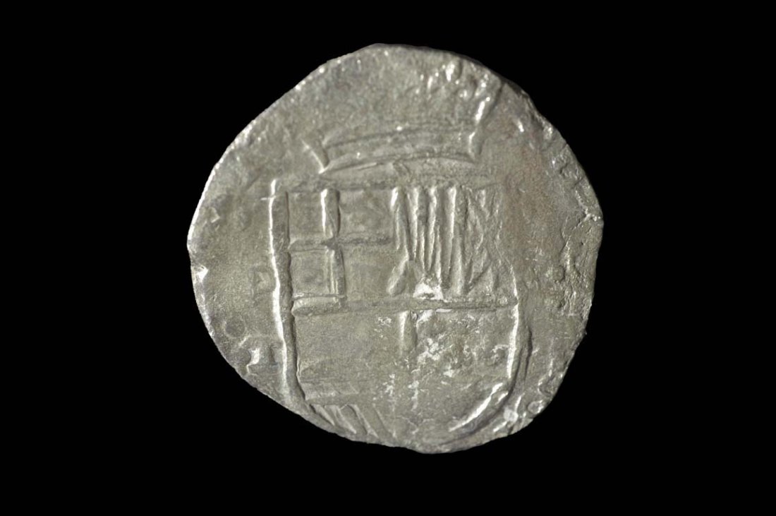Silver Coin: Coin #20287 Shipwreck: Atocha 1622 Mint: Potosi. Grade: 1 Denomination: 8 reales Assayer: T X611X The silver coins of this era were popularly known as "pieces of eight" (reale de ocho) in the Spanish 
