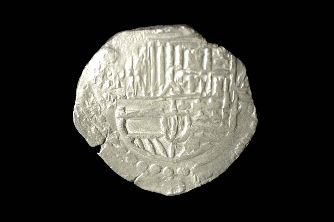 Silver Coin: Coin #20340 Shipwreck: Atocha 1622 Mint: Potosi. Grade: 1 Denomination: 8 reales Assayer: Not visible 16XX The silver coins of this era were popularly known as "pieces of eight" (reale de ocho) in the
