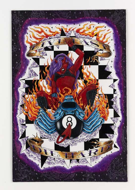 Dave Waugh: Mixed media on board. 30X20. Dave Waugh Dave Waugh has been a leading tattoo artist for over 20 years, spending much of his career at Jinx Proof in Washington, D.C. In addition to tattooing, Dave is a