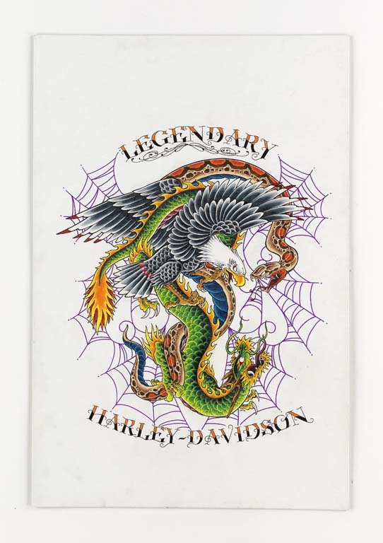 Dave Waugh: Mixed media on board. 21X18. Dave Waugh Dave Waugh has been a leading tattoo artist for over 20 years, spending much of his career at Jinx Proof in Washington, D.C. In addition to tattooing, Dave is a